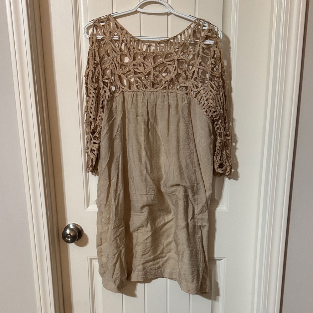 Hot & Delicious Beige Crochet Detail